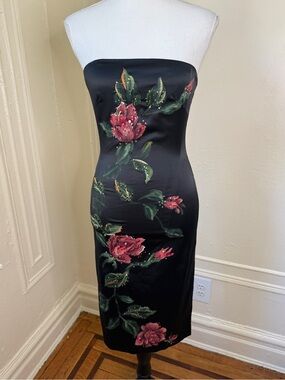 Y2K Designer Mandalay Bodycon Whimsigoth Hand-Painted and Beaded Prom Dress